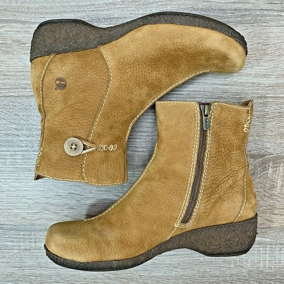 Timberland Women Lynton 6" Zipper Ankle Boot Brown Rust Nubuck Leather Sz 7.5 M - Picture 4 of 10